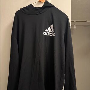 Adidas women's  Black Hoodie with White Logo